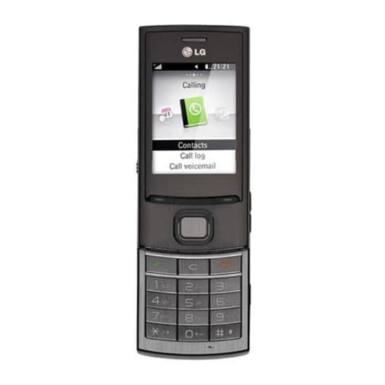 LG GD550 Quick Reference Manual