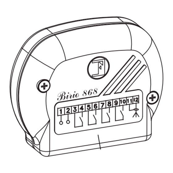 Meccanica Fadini Birio 868 Quick Start Manual