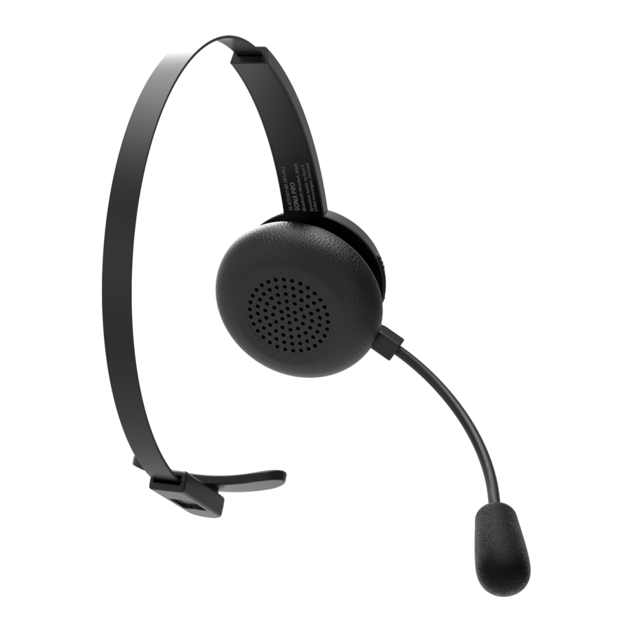Speedlink SONA PRO SL-870301-BK - Bluetooth V5.0 Chat Headset Manual
