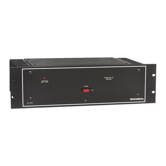 Bogen HTA125A Installation & Use Manual