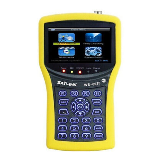 Satlink WS-6935 Digital Satellite Finder Manuals