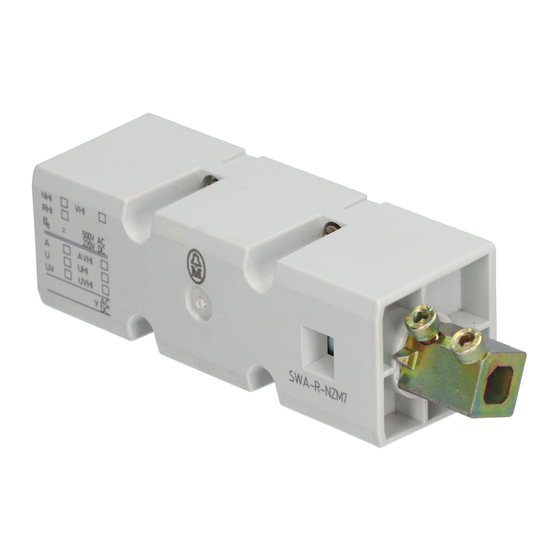 Moeller MSWA-NZM 7 Installation Instructions Manual