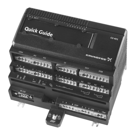 Grundfos CU 401 Installation And Operating Instructions Manual