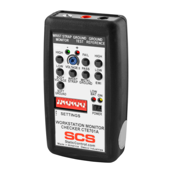 SCS CTE701 Operating Instructions Manual