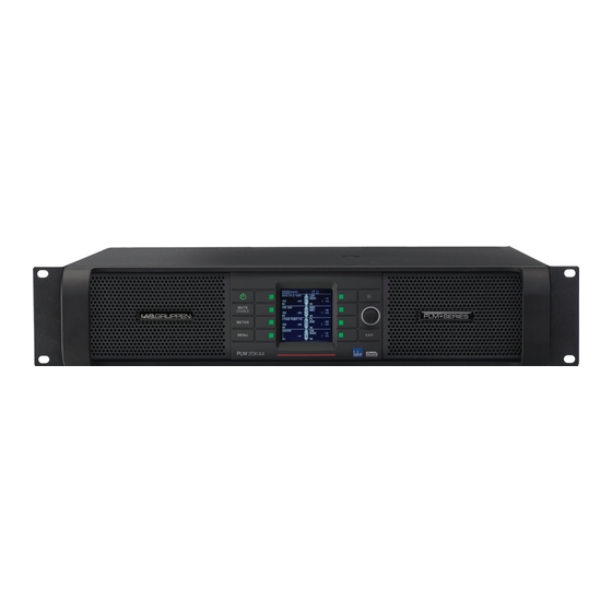 Lab.gruppen PLM+ Series Quick Start Manual