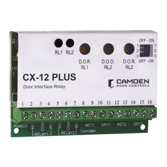 CAMDEN CX-12 PLUS Installation Instructions Manual
