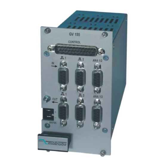 Motrona GV155 Operating Instructions Manual