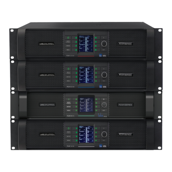 Lab.gruppen PLM+ Series Quick Start Manual