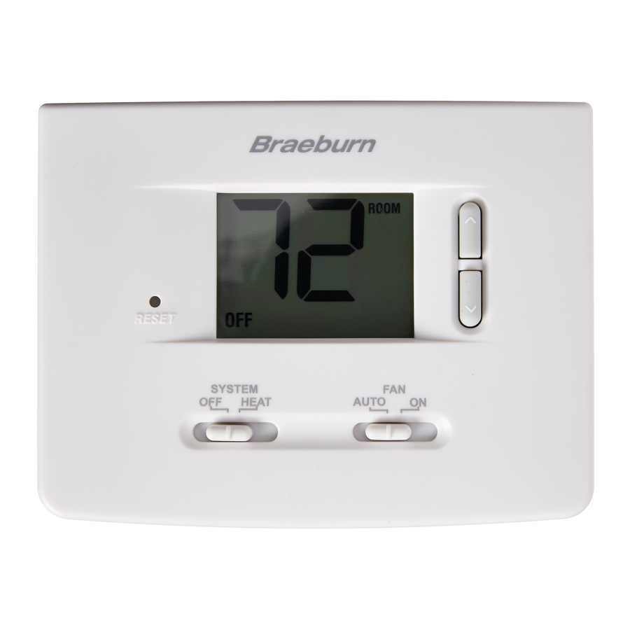 Braeburn 1025NC NonProgrammable Thermostat Detailed User Guide