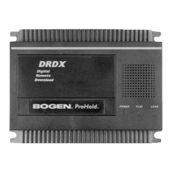 Bogen ProHold DRDX Installation Manual