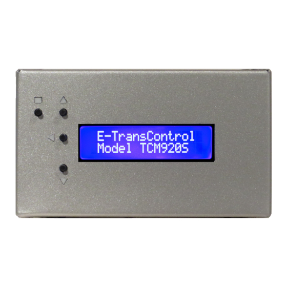 E-Transcontrol TCM920 Configuration Manual