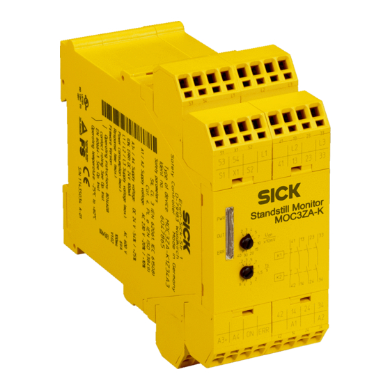 SICK MOC3ZA Operating Instructions Manual