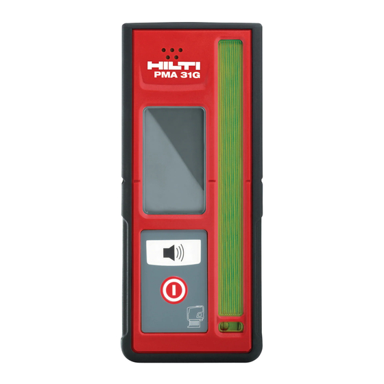 Hilti PMA 31-G Operating Instructions Manual