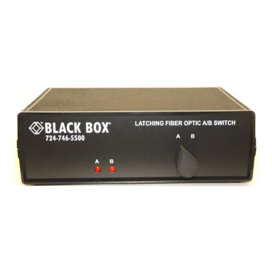 Black Box SW1002A Quick Start Manual