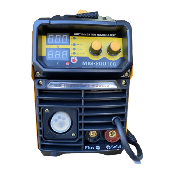 IGBT MIG-200Tec Inverter Welding Machine Manuals