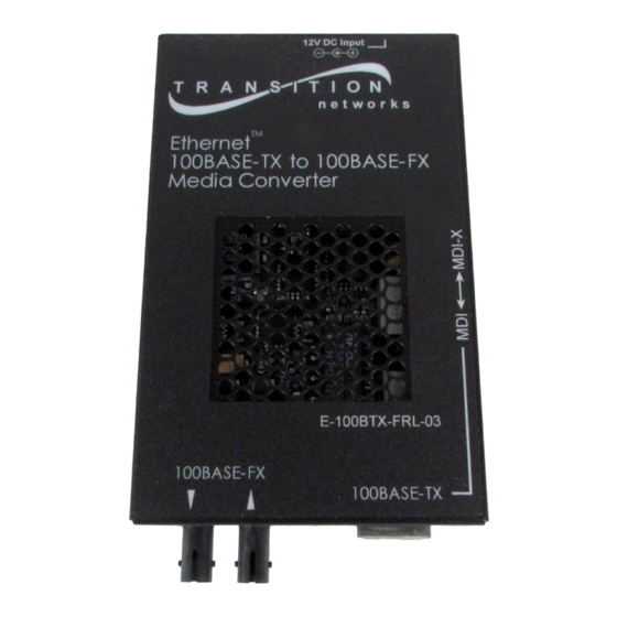 Transition Networks E-100BTX-FRL-03(SC) E-100BTX-FRL-03(SM) User Manual