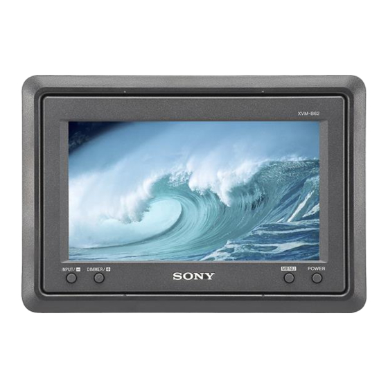 Sony XVM-862 Manuals