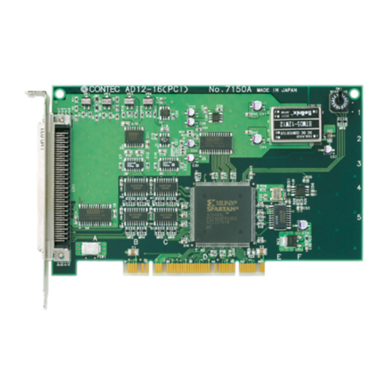 Contec AD12-64(PCI) User Manual