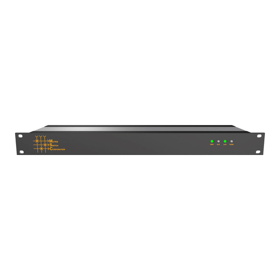 Matrix Switch Corporation MSC-HD121AAS Product Manual