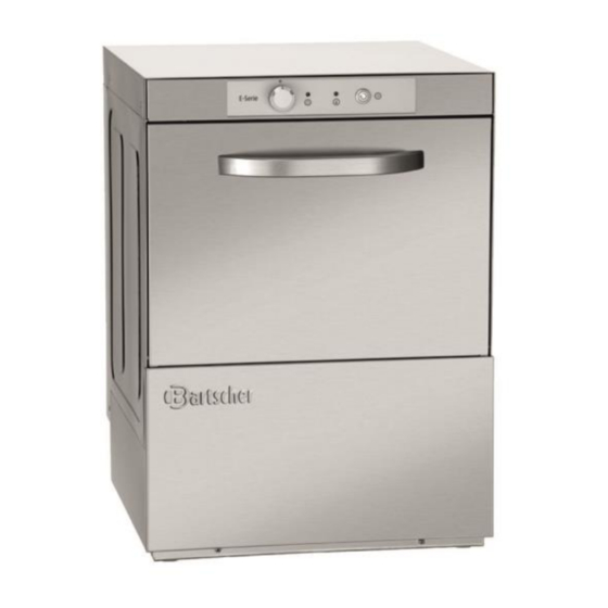 Bartscher US E500 LPR Dishwasher Manuals