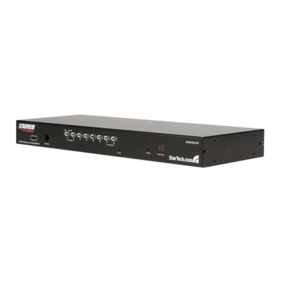 StarTech.com 16 Port StarView CAT5 UTP KVM Instruction Manual