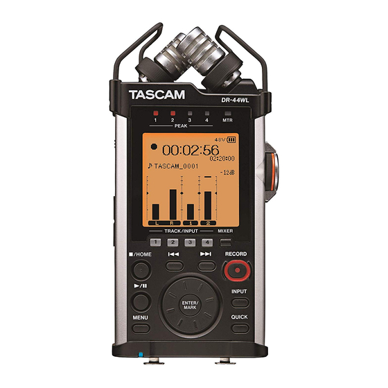 Tascam dr-44wl Reference Manual