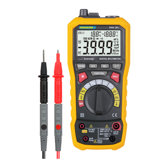 PANCONTROL PAN 185 Manual