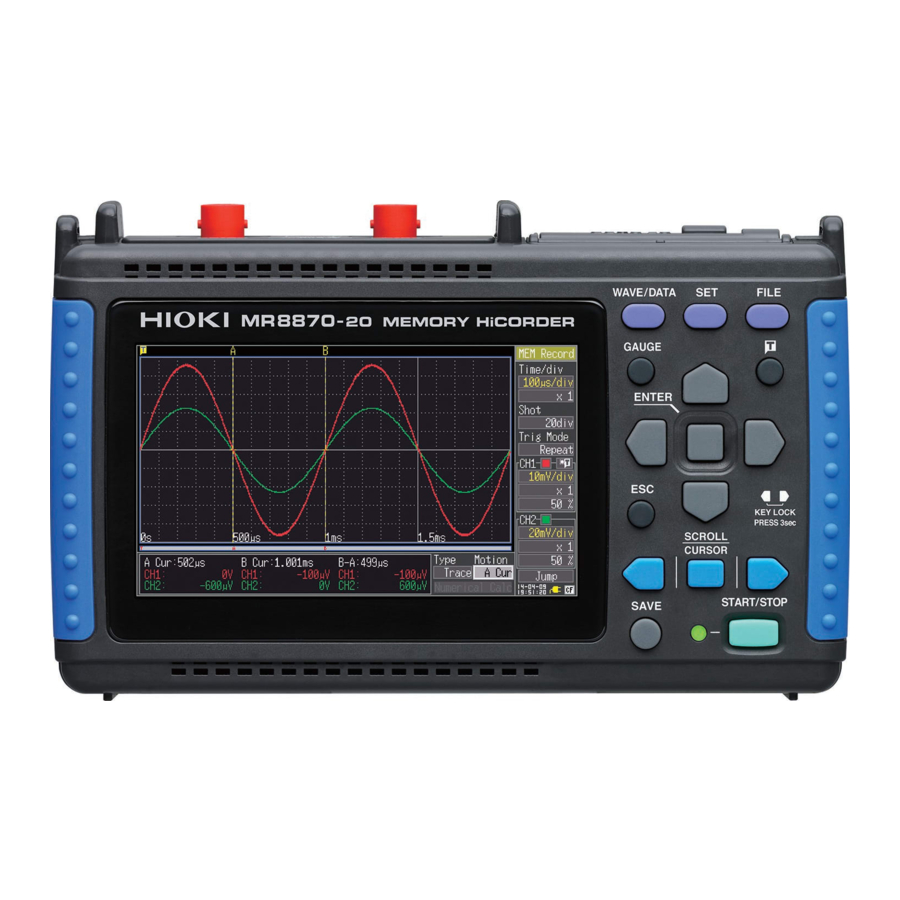 Hioki 8870-20 Measurement Manual