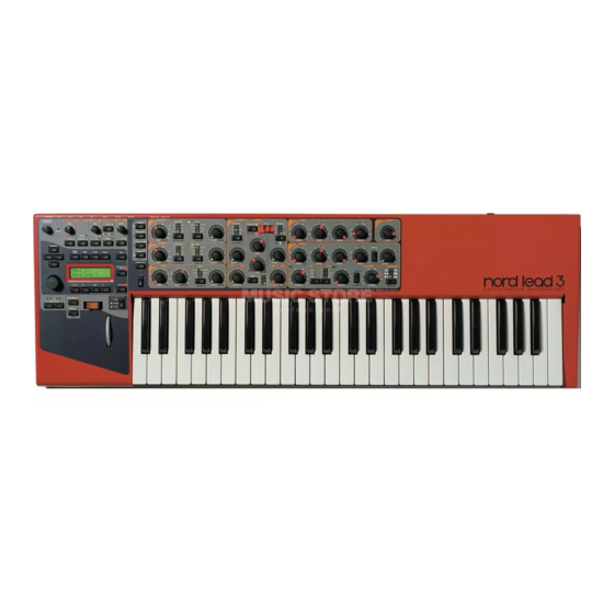 Clavia Nord Lead 3 Supplementary Manual