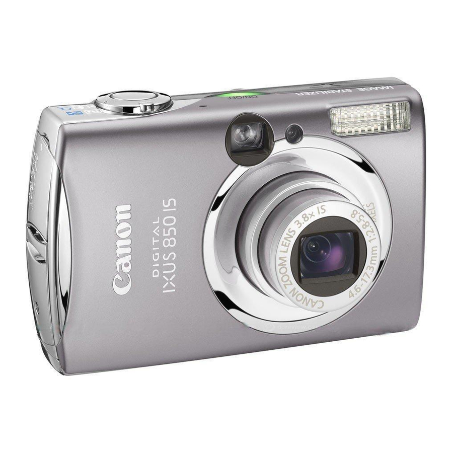 Canon Digital IXUS 850 IS Troubleshooting Manual