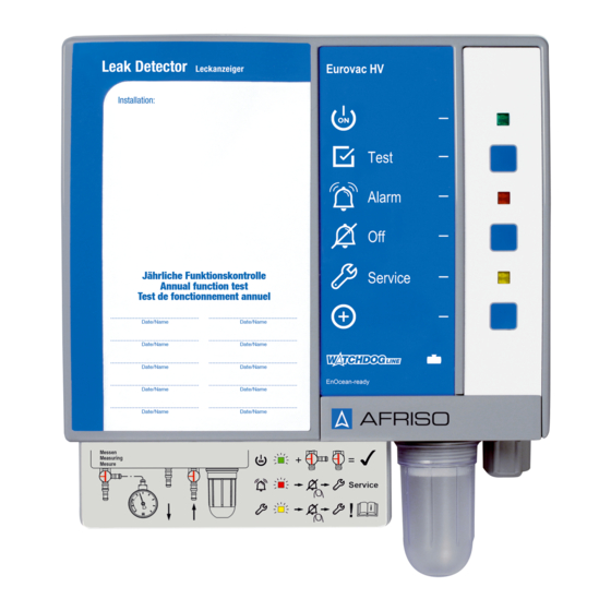 AFRISO Eurovac HV Operating Instructions Manual
