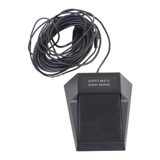 RADIO SHACK OMNIDIRECTIONAL BOUNDARY MICROPHONE OWNER'S MANUAL Pdf