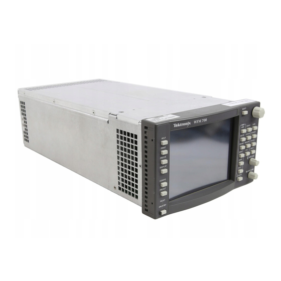 Tektronix Waveform Monitors WFM700 Series User Manual