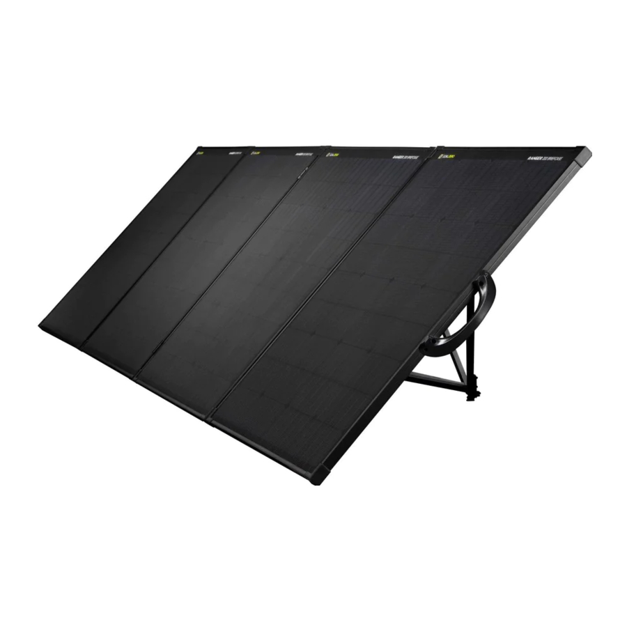 Goal Zero Ranger 300 - Solar Panel Manual