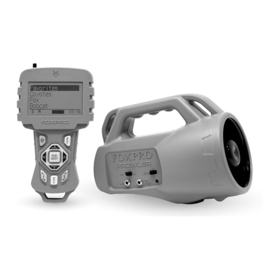 Foxpro PROWLER Instruction Manual