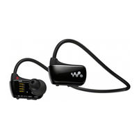 Sony Walkman NWZ-W273BLK Notes On Water Resistant