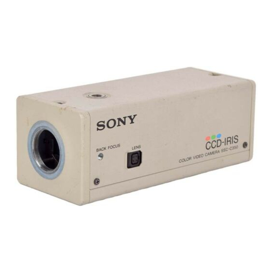 Sony SSC-C350 Operating Instructions Manual