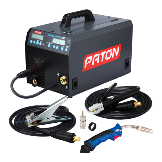 Paton StandardMIG-160 Data Sheet And Operating Manual