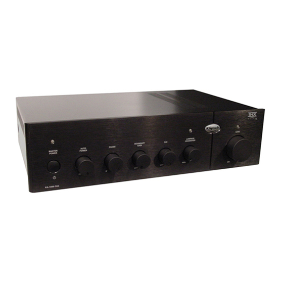 Klipsch KA-1000 THX Owner's Manual