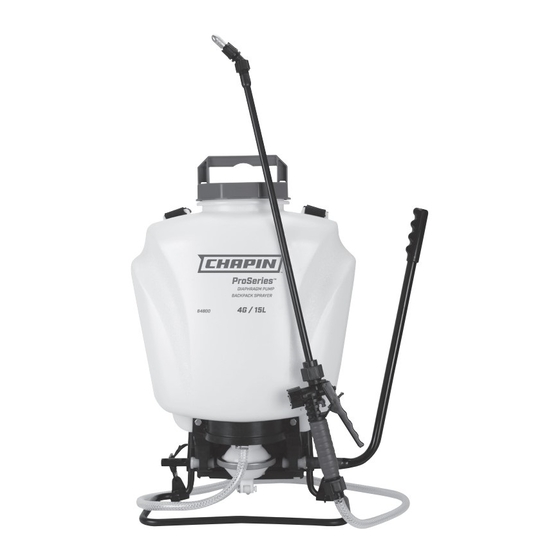 Chapin PROSERIES Series Use And Care Manual