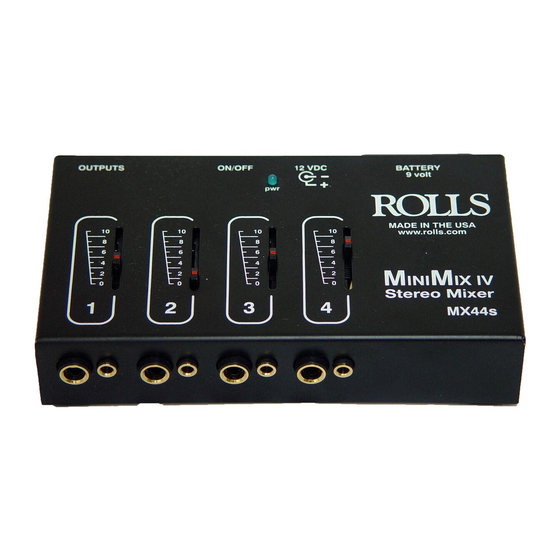 Rolls MX44s Owner's Manual