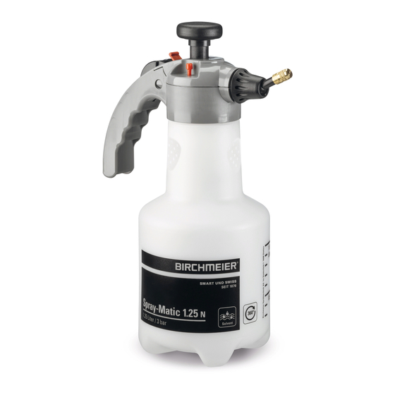 Birchmeier Spray-Matic 1.25 P Operating Manual