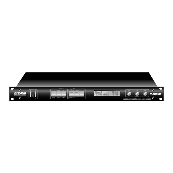 EAW MX8600 Technical Specifications
