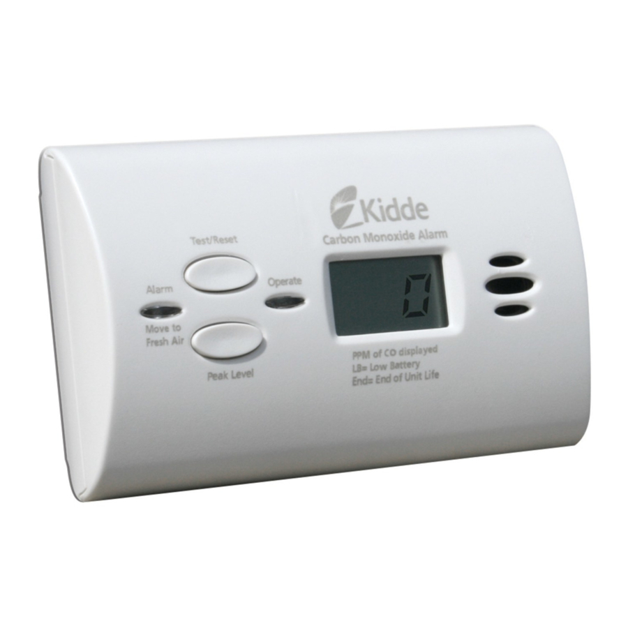 Kidde KN-COB-B-LPM, KN-COPP-B-LPM - Carbon Monoxide Alarm Manual