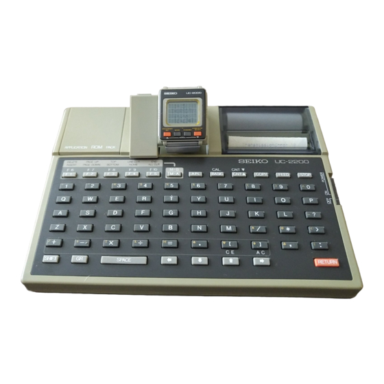Seiko UC-2000 User Manual