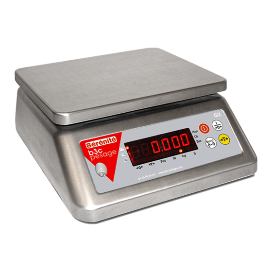 SERENITE b3c pesage GX 6000 Operating Manual