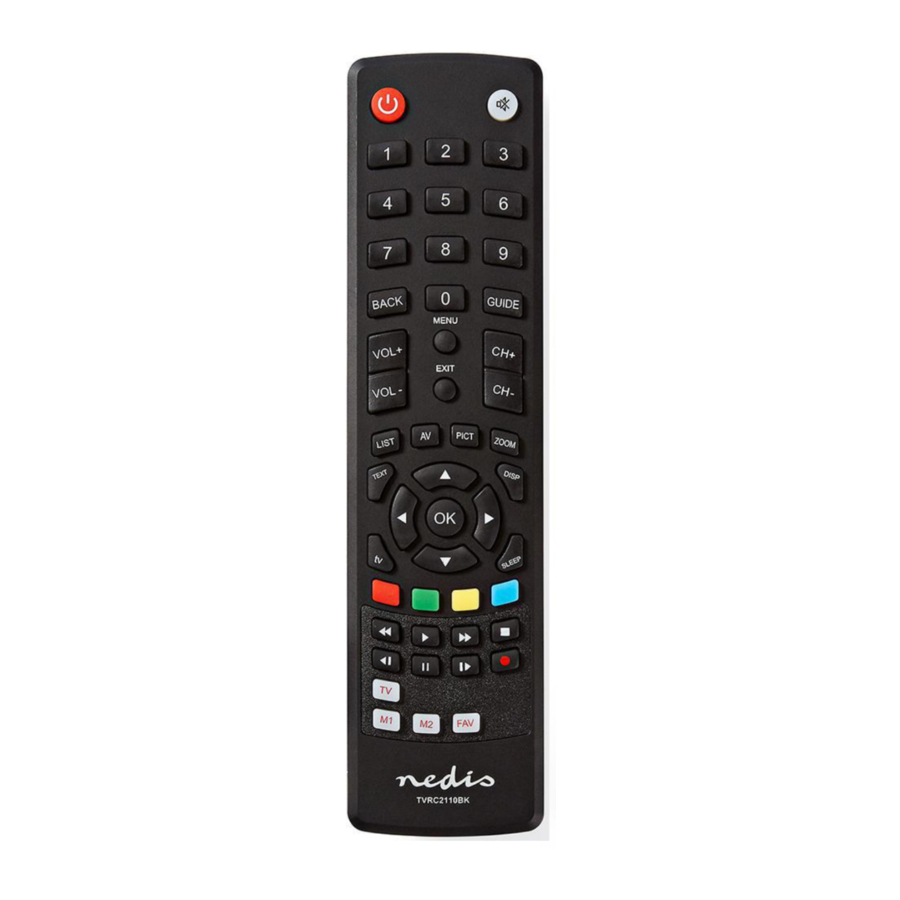Nedis TVRC2110BK - Universal Remote Control Quick Start Guide