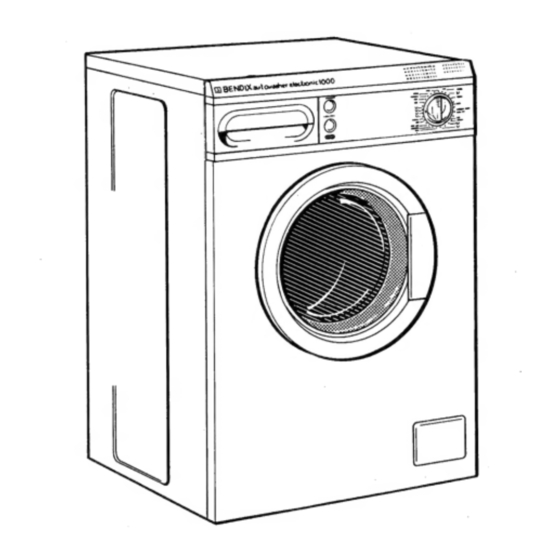 BENDIX Autowasher electronic 1000 Operating And Installation Instructions