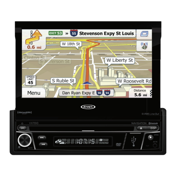 Jensen VX7010 Installation Manual