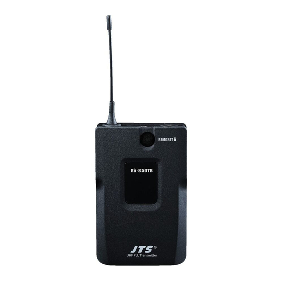 Monacor JTS RU-850TB/5 Instruction Manual